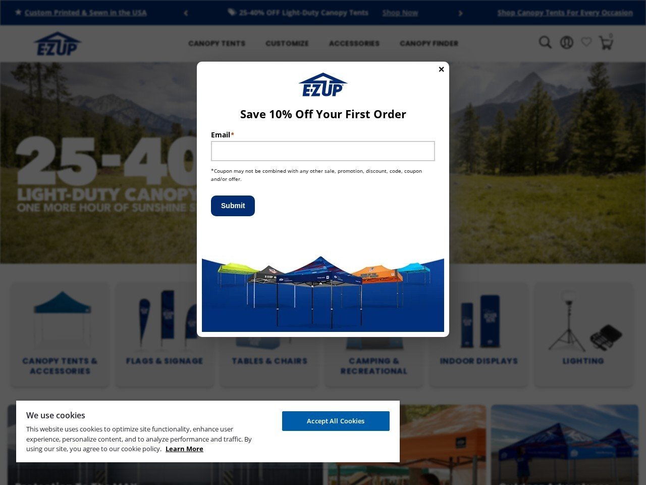 E-Z UP trade fair table linen