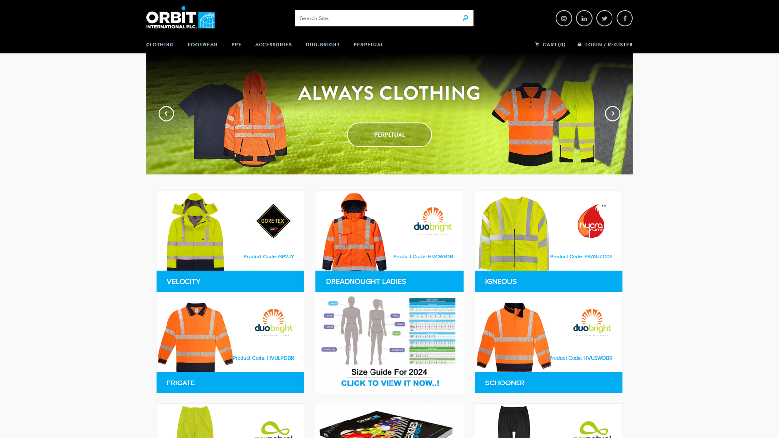 Orbit International PLC functional clothing outlet Orbit International PLC functional clothing outlet