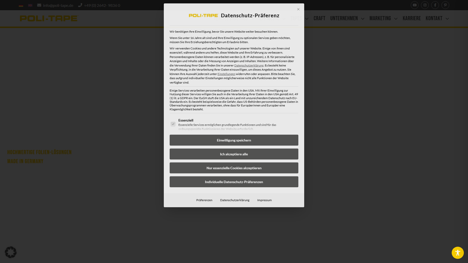 POLI-TAPE heat transfer materials