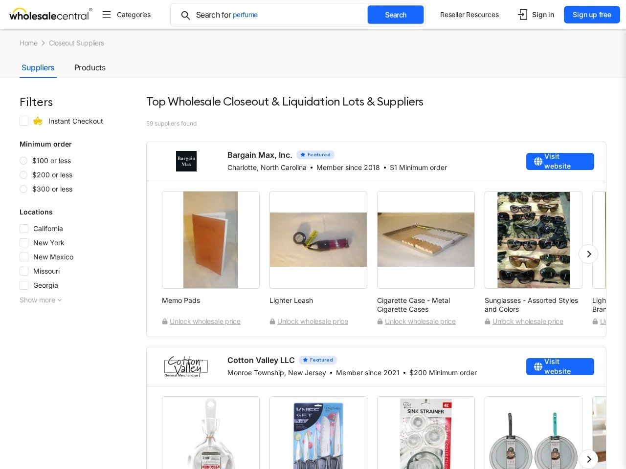 Via Trading Co. fashion inventory wholesale