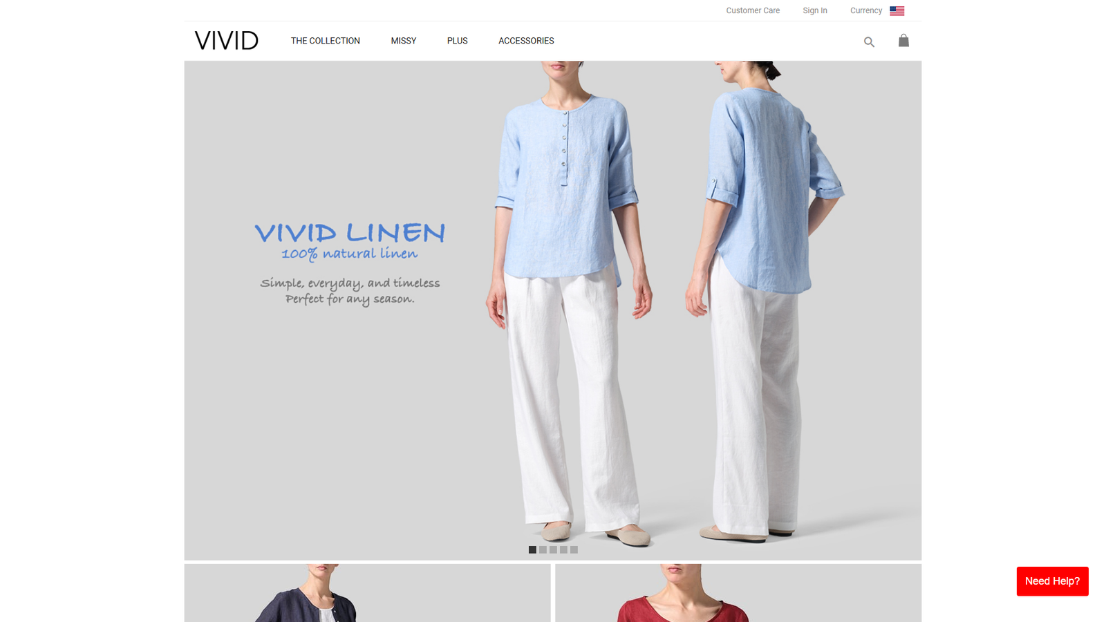 Vivid Linen plus size retail supply