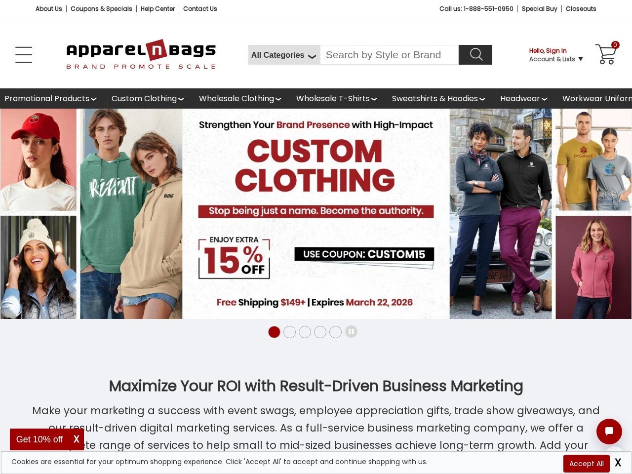 ApparelnBags mass-market garments