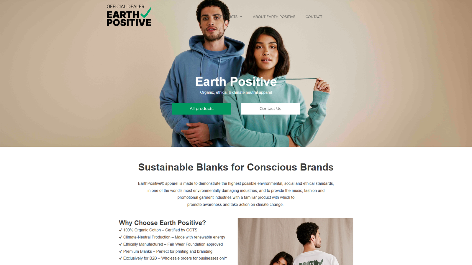 Earth Positive responsibly made wear