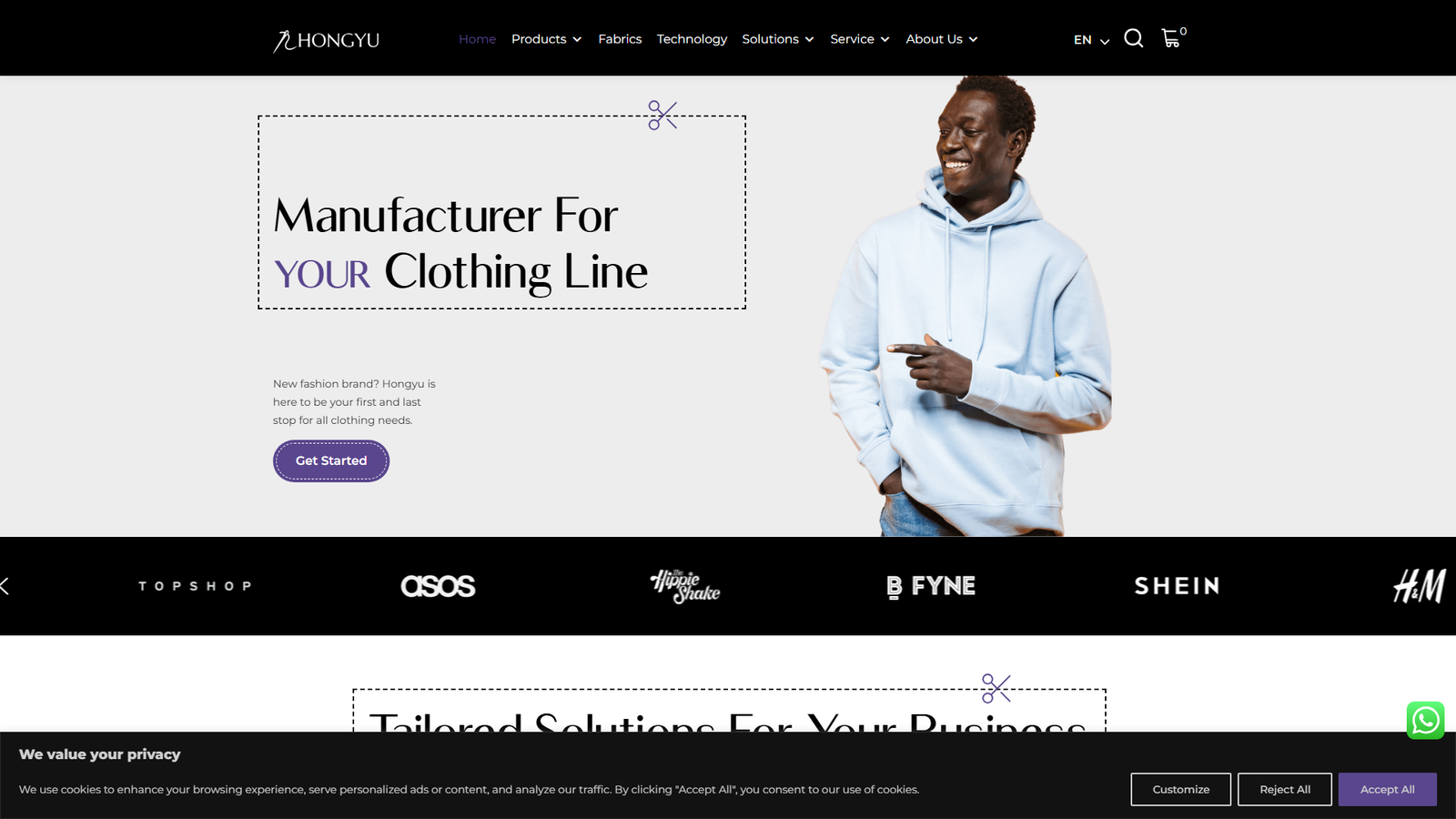 Hongyu Apparel fashion factory in my area