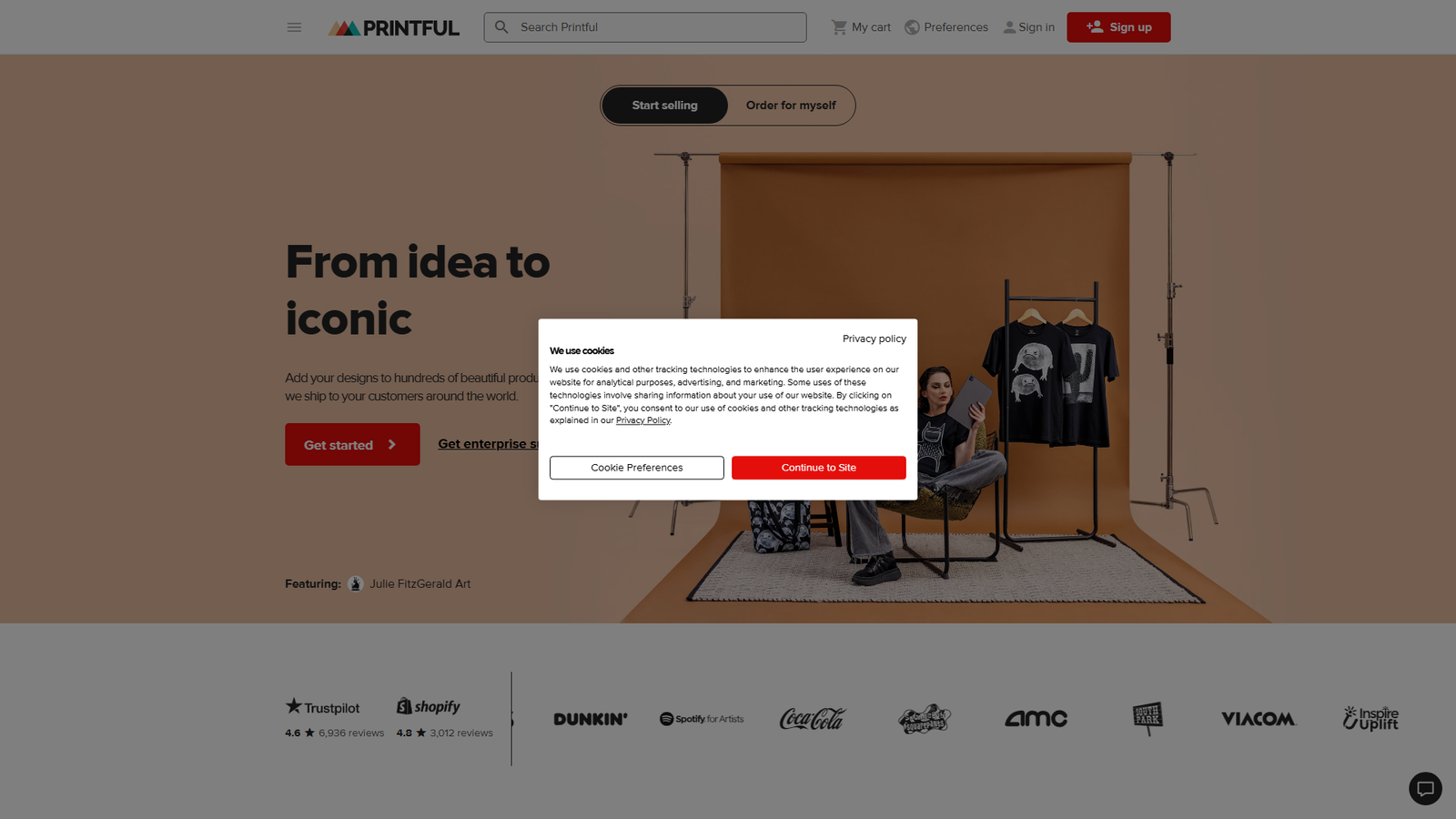 Printful apparel shops close by