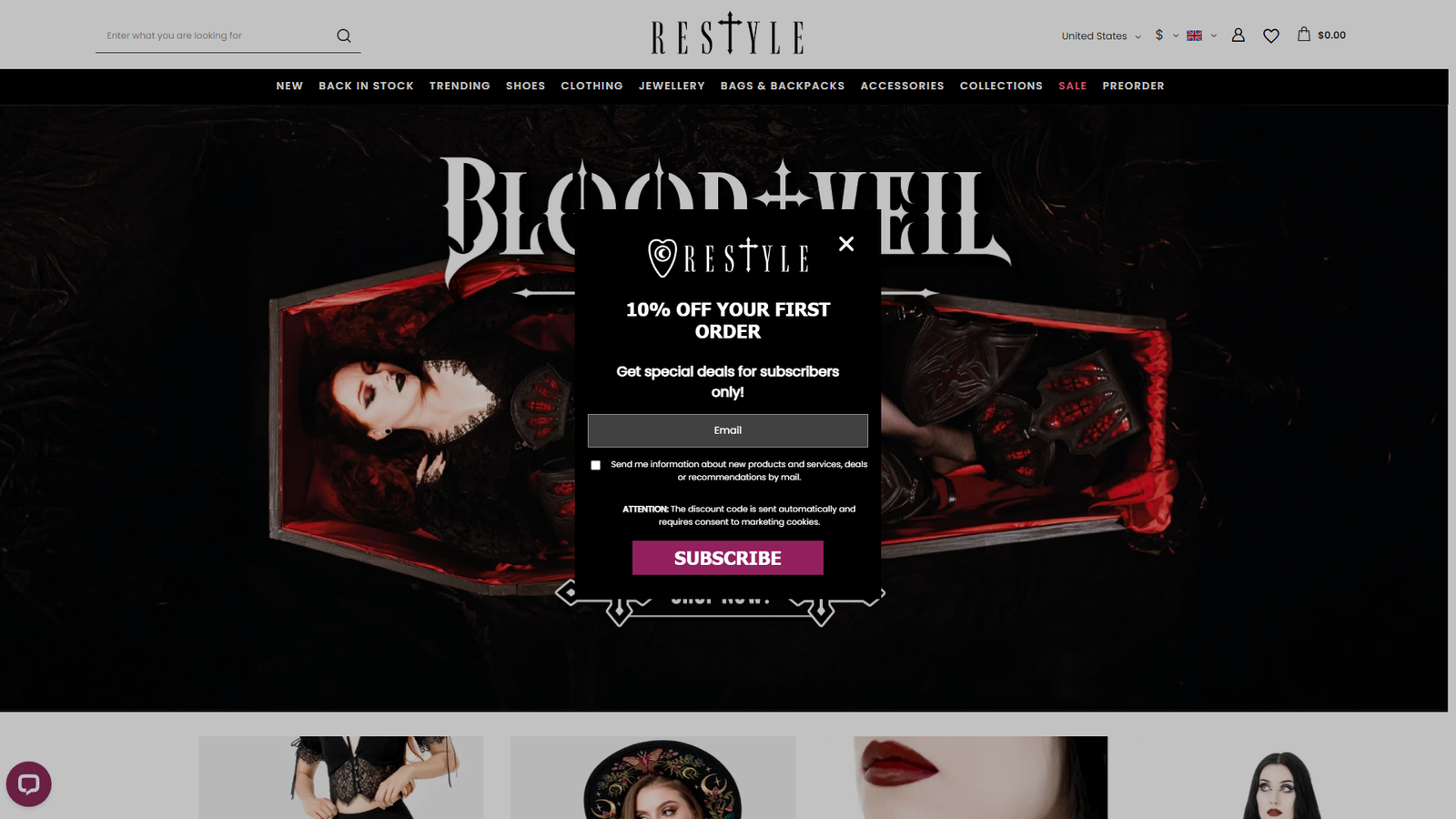 RESTYLE SPÓŁKA Z OGRANICZONĄ ODPOWIEDZIALNOŚCIĄ affordable goth attire