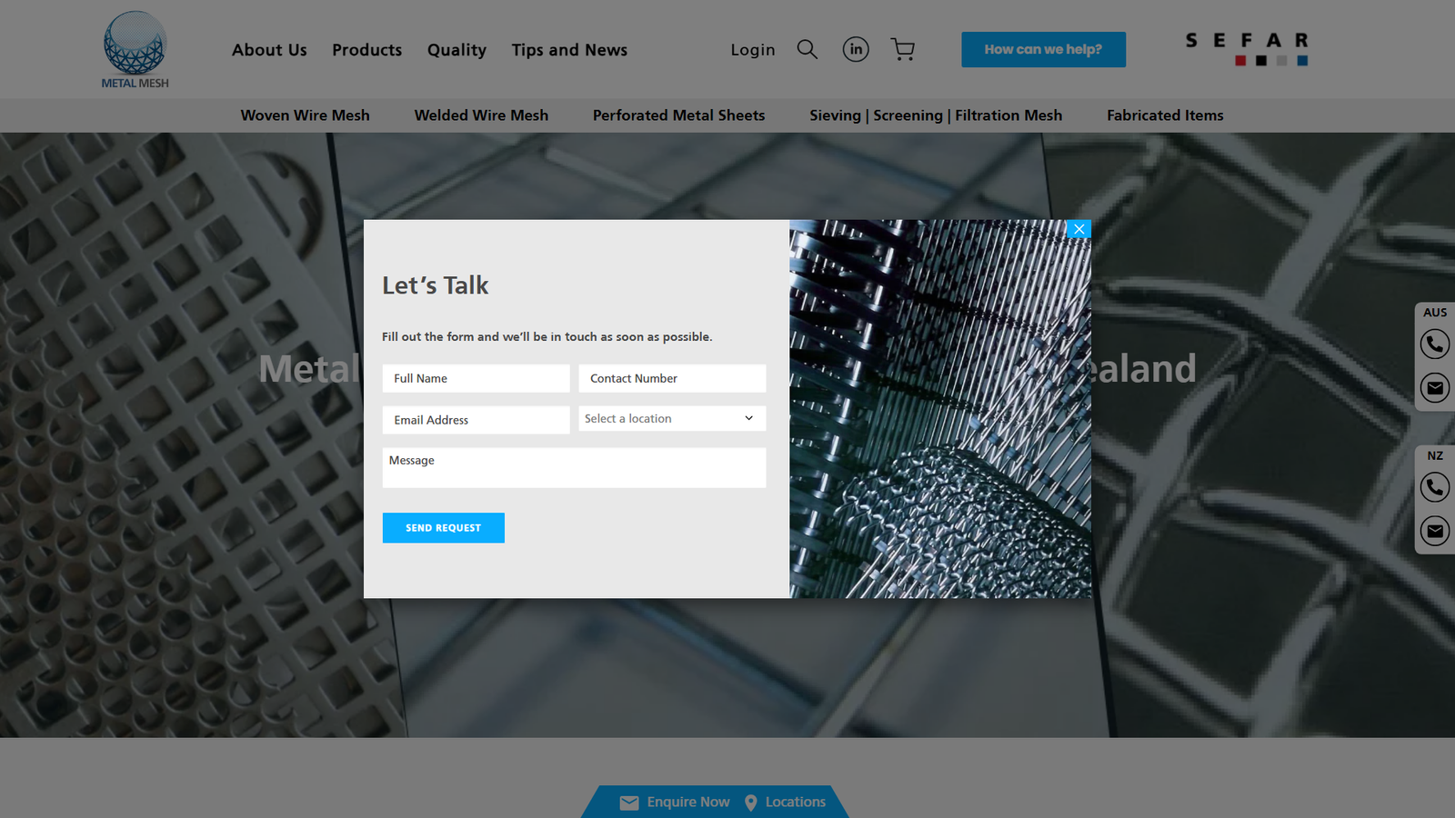 Sefar Pty Ltd wire fabric providers