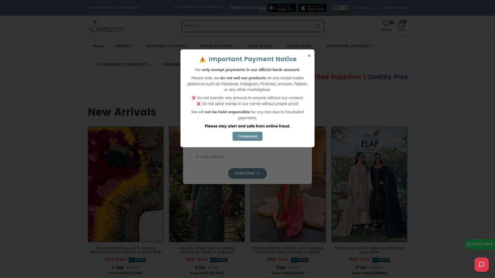 Wholesale Catalog artisan clothing line