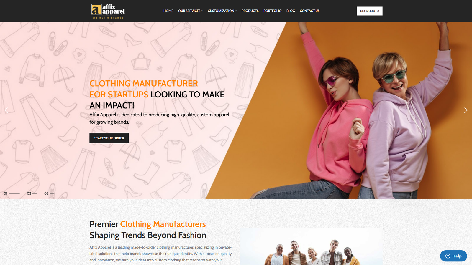 Affix Apparel clothing manufacturers near me