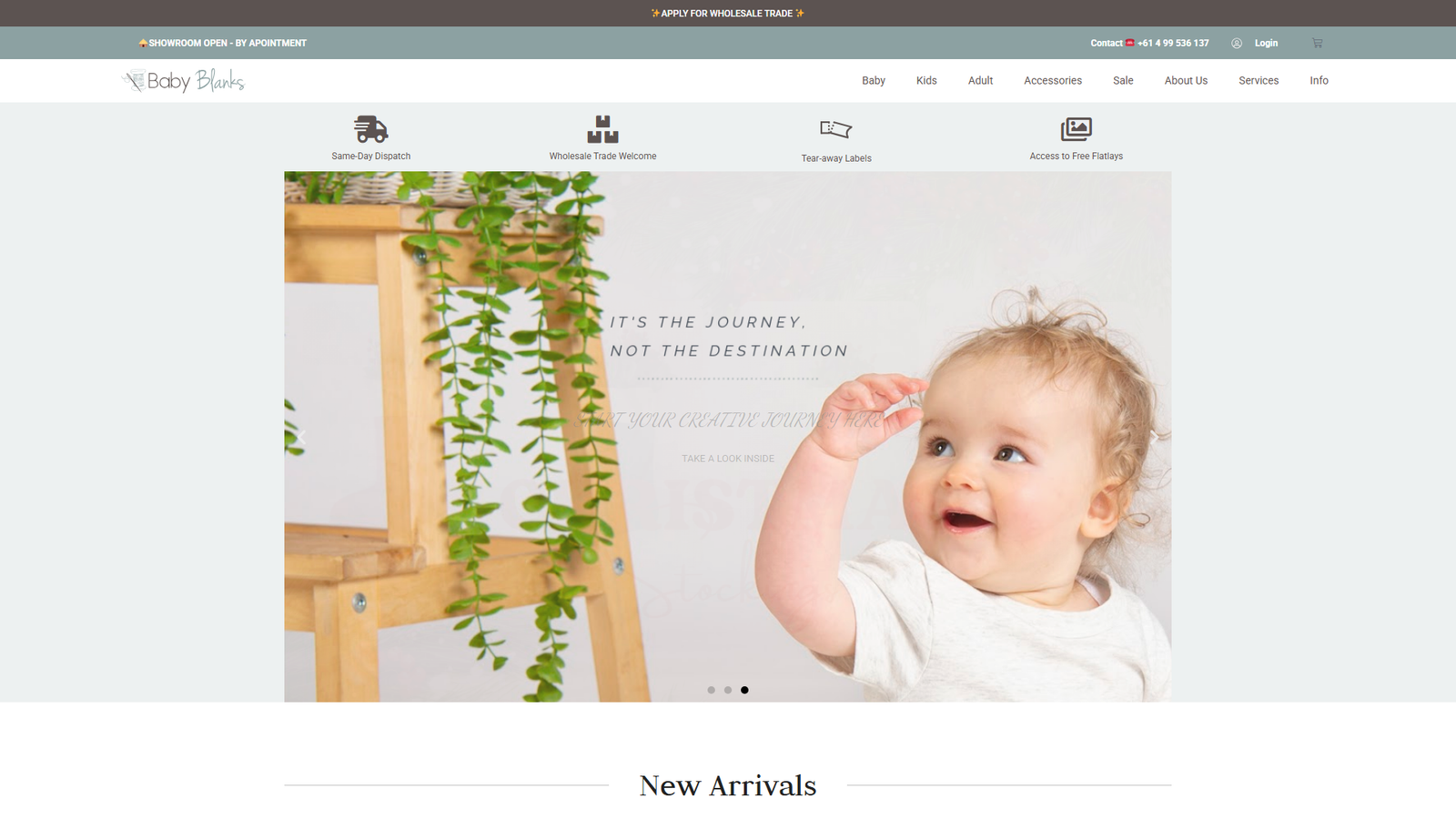 Baby Blanks wholesale toddler garments