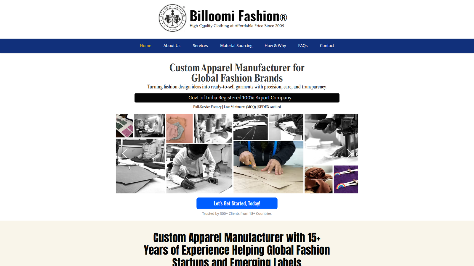 Billoomi Fashion apparel manufacturers
