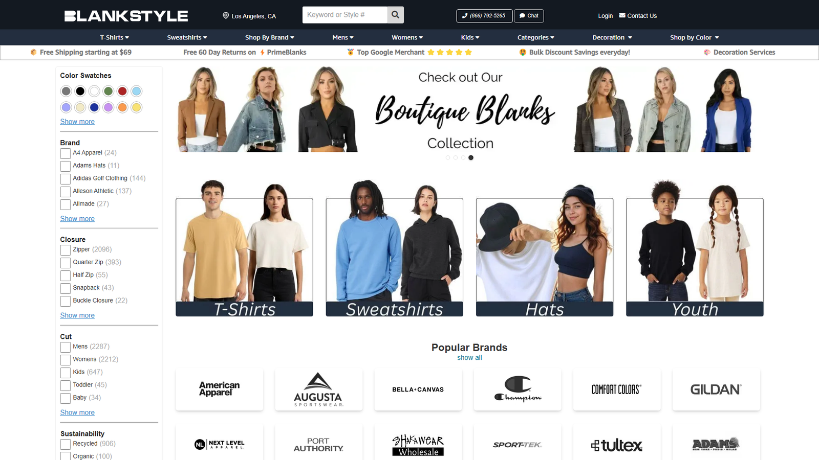 Blankstyle men's fashion supply websites