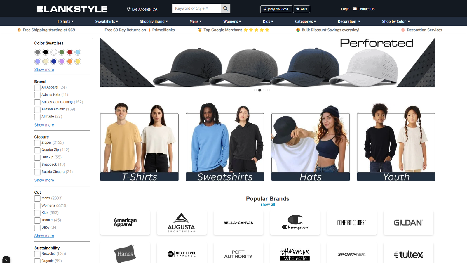 Blankstyle wholesale garment sales