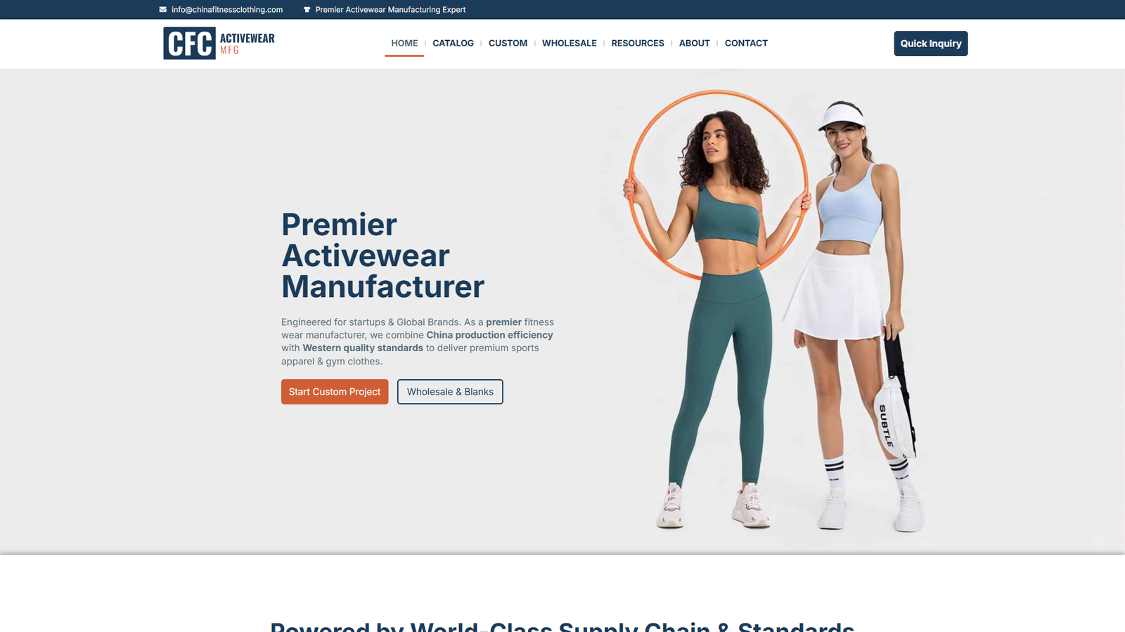 CFC Activewear Bulk clothing manufacturers