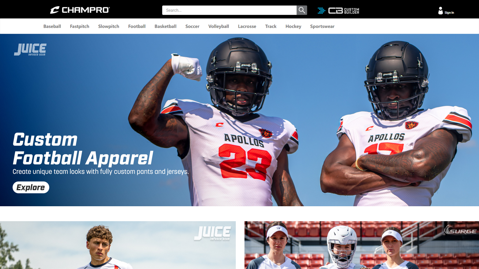 Champro athletic gear bulk