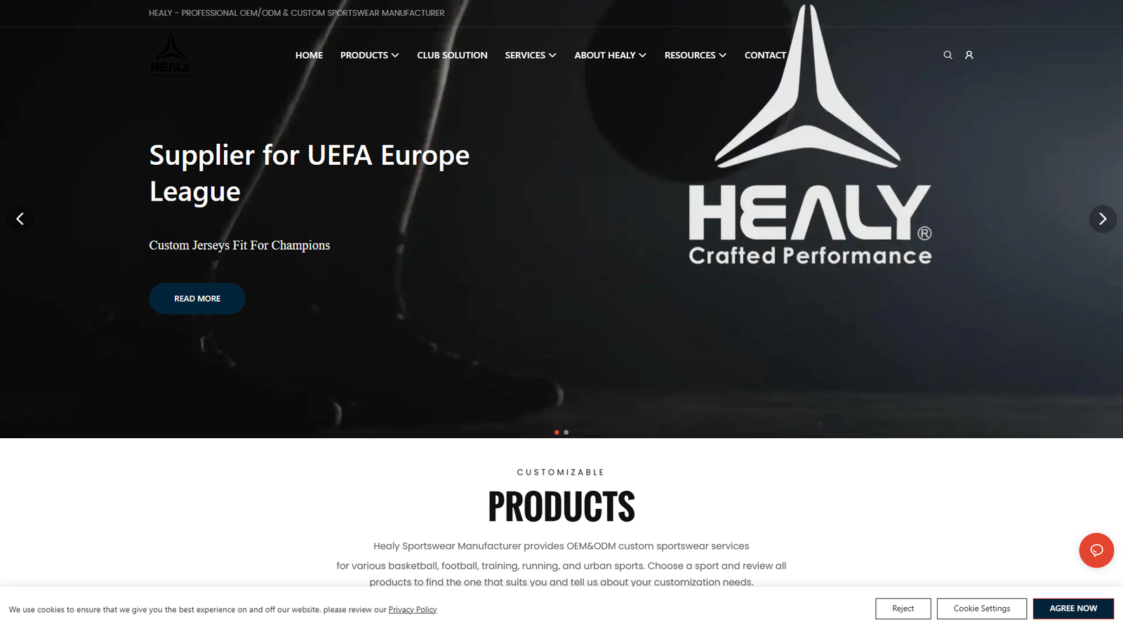 Healy Sportswear exercise apparel source