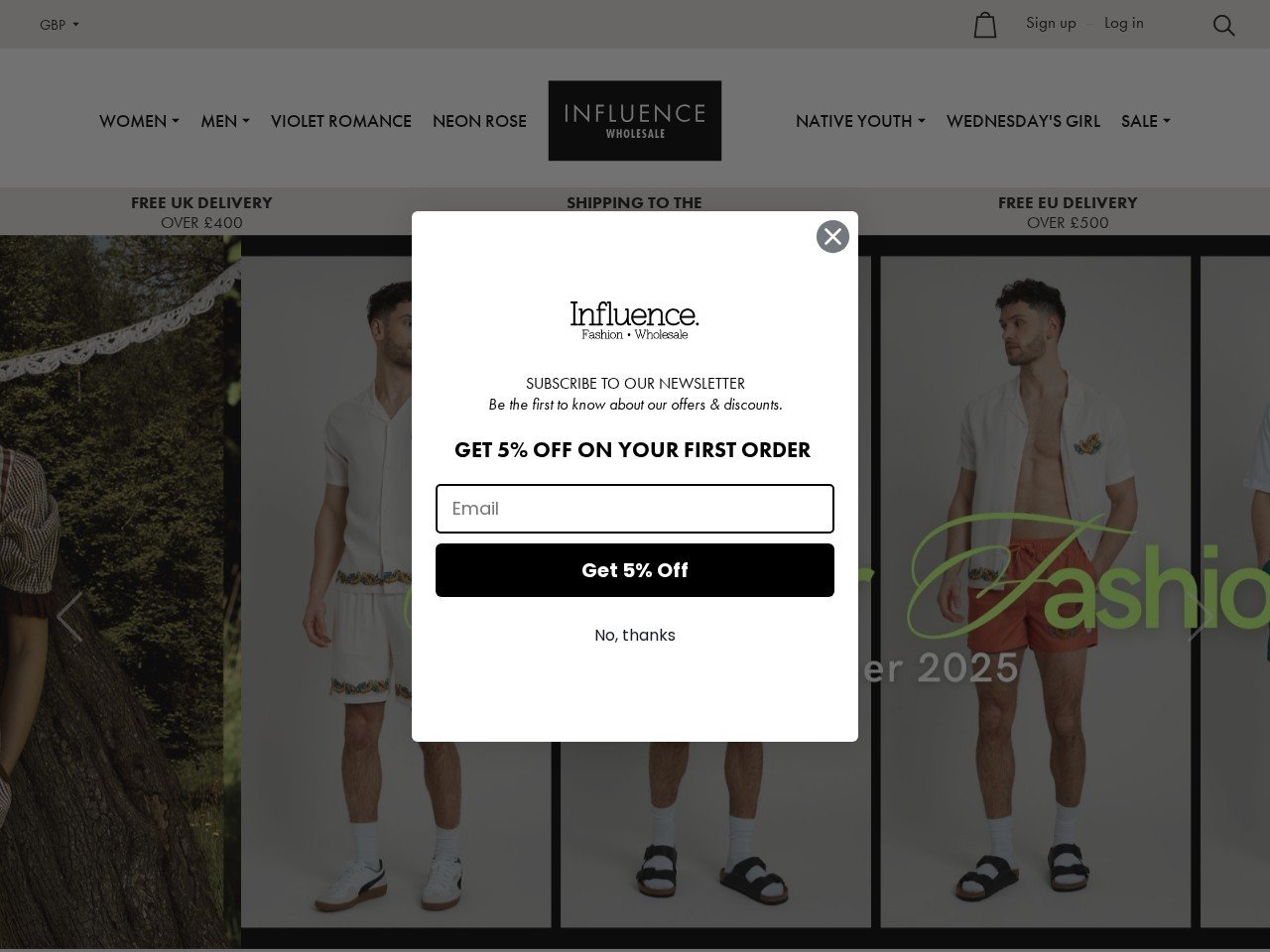 Influence Fashion retail women's clothing wholesalers