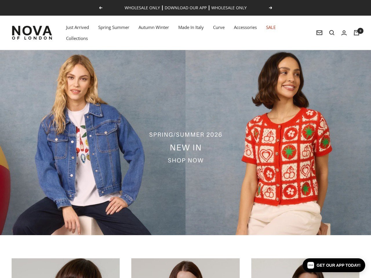 Nova of London designer wear wholesale