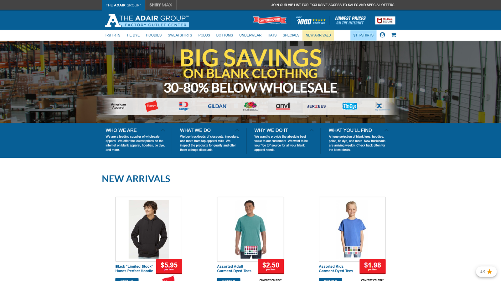 The Adair Group undecorated clothing supplies The Adair Group undecorated clothing supplies