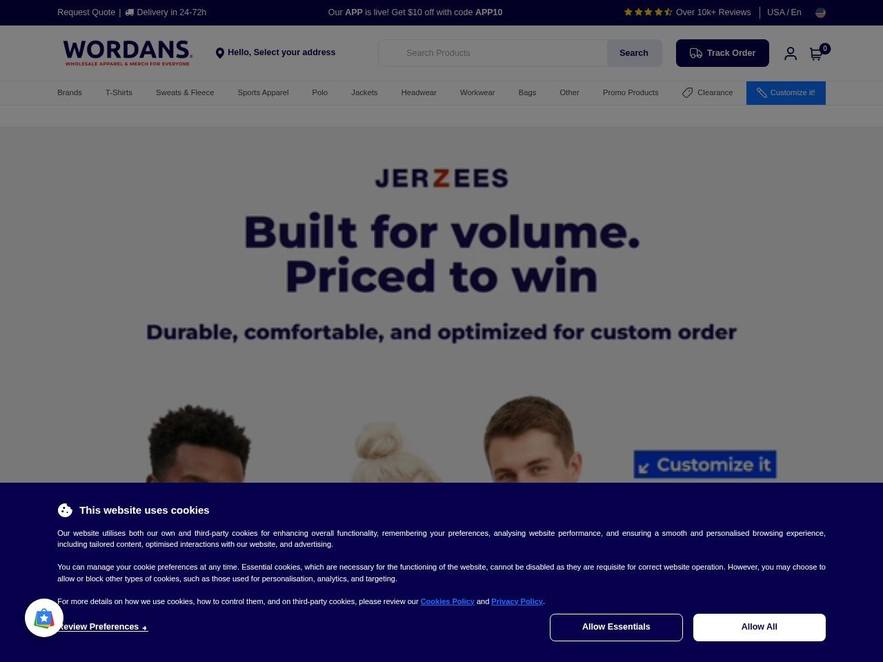 Wordans wholesale menswear