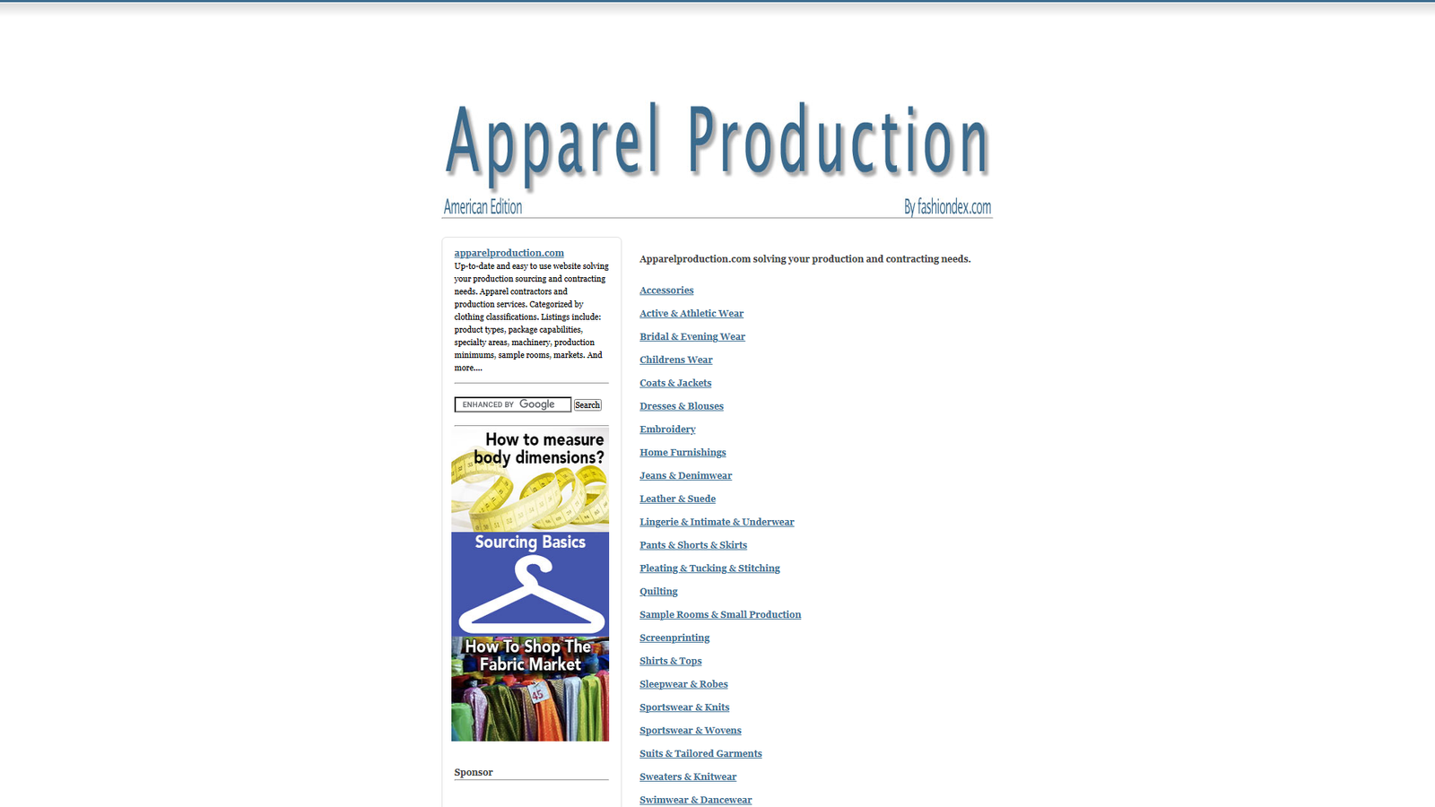 Apparelproduction artisan clothing manufacturer