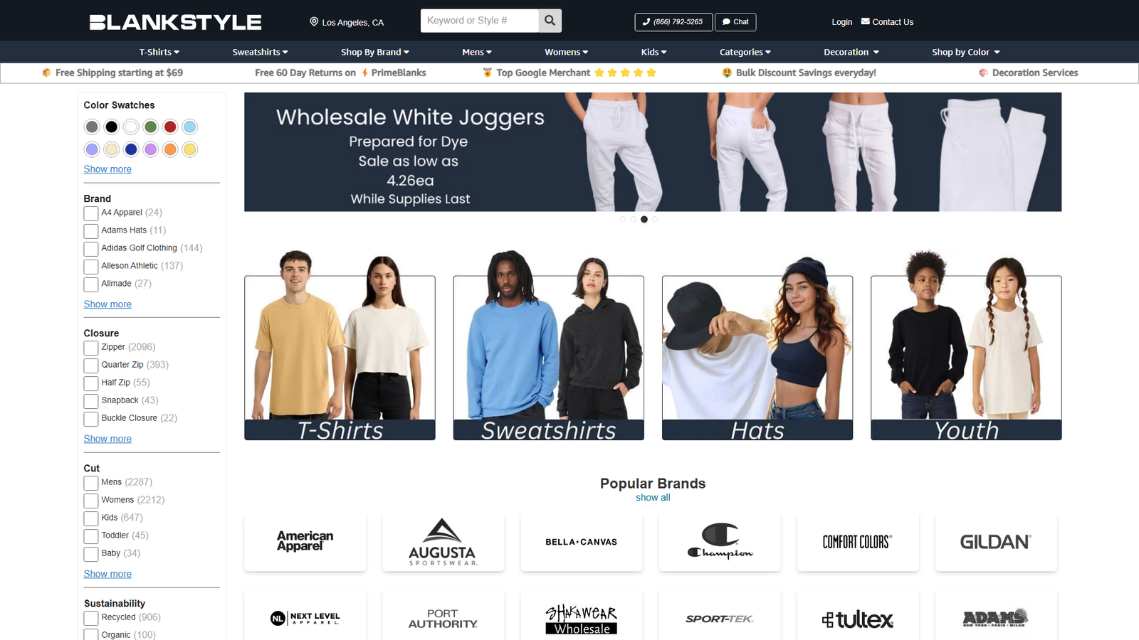 Blankstyle large-scale clothing merchants