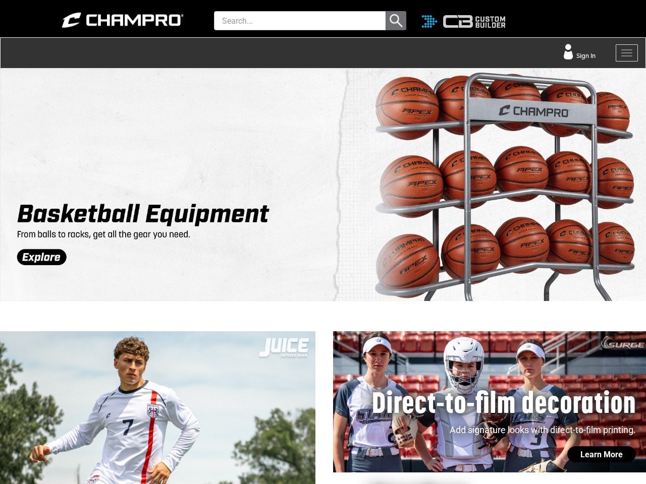 Champro fitness apparel supplier