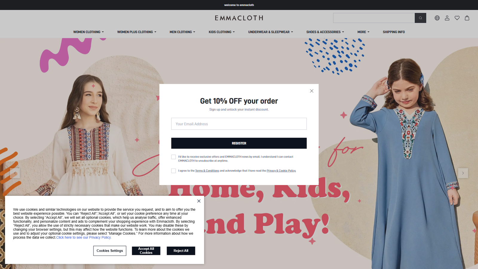 Emmacloth retail women's wear wholesale