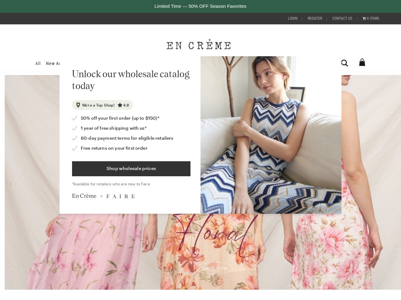 En Creme Wholesale wholesale fashion for women