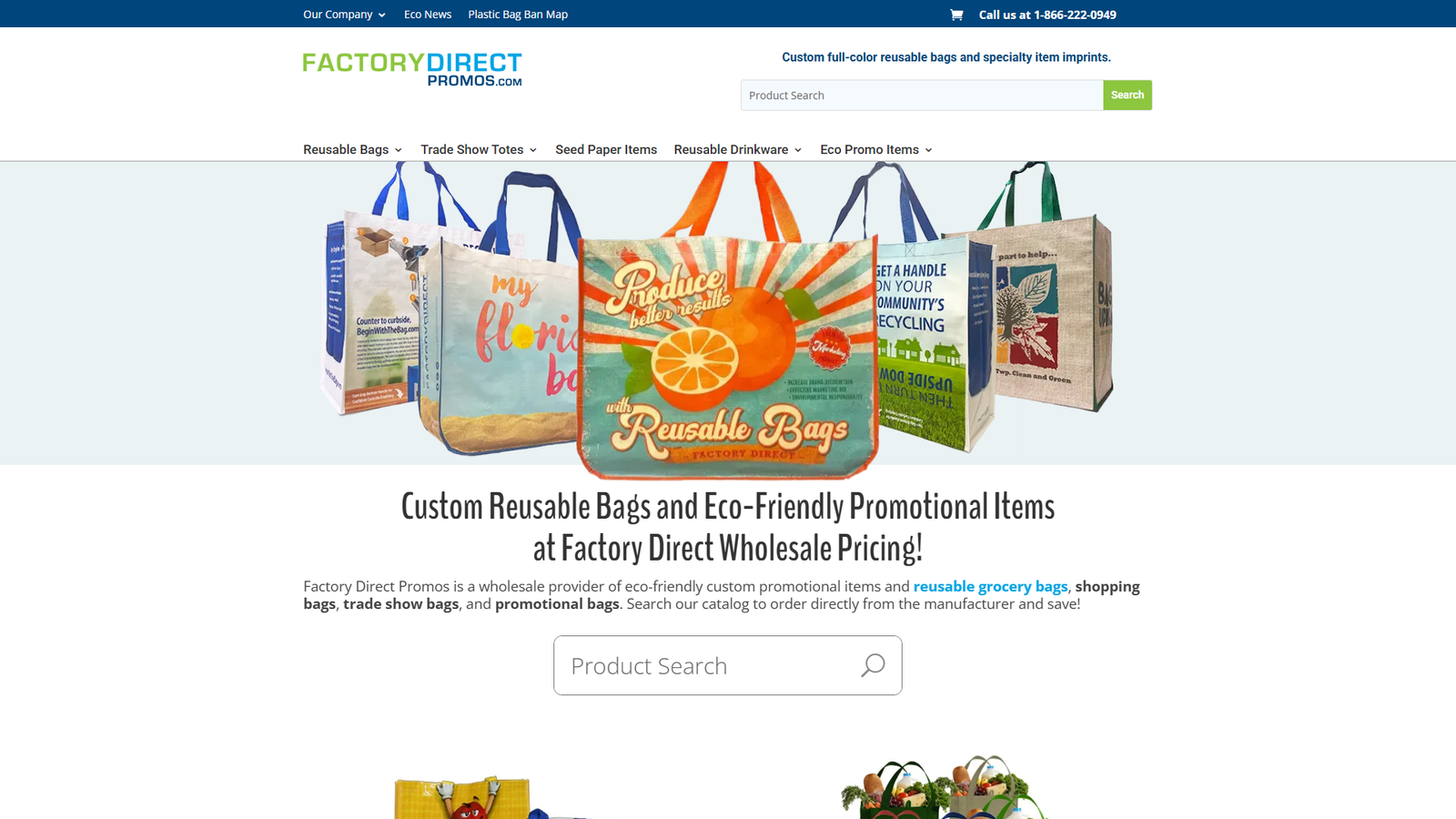 Factory Direct Promos wholesale textile bags
