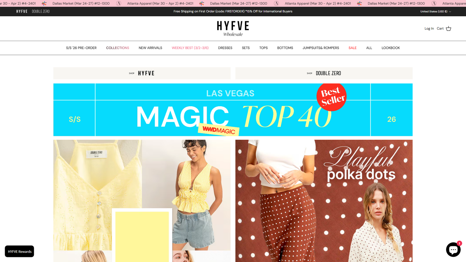 HYFVE fashion inventory suppliers