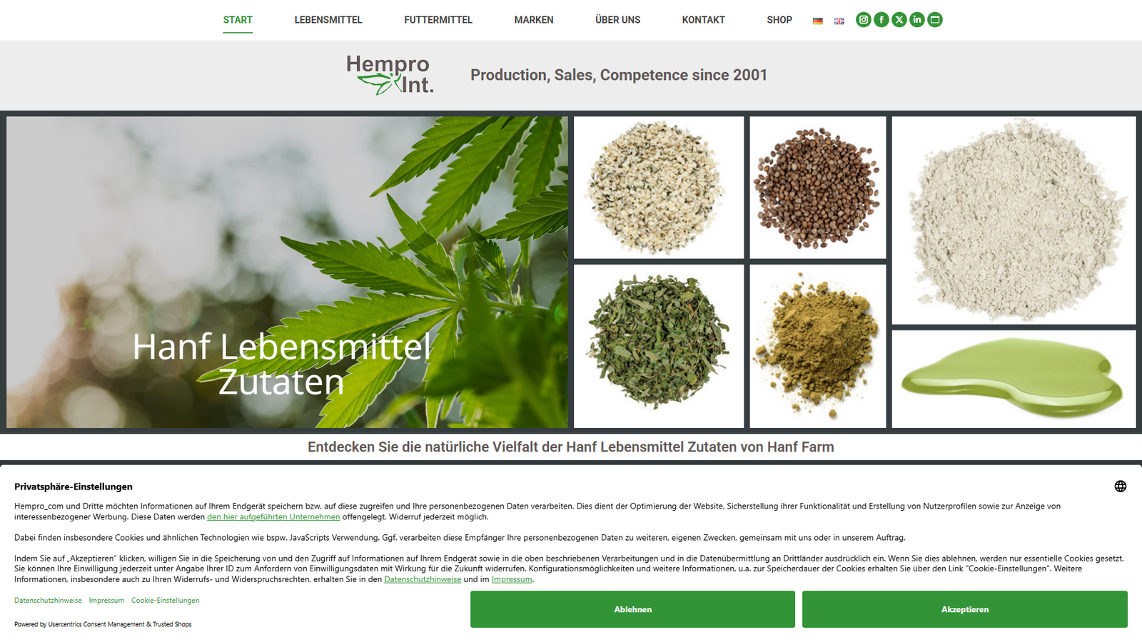 Hempro International GmbH natural fiber clothing wholesale