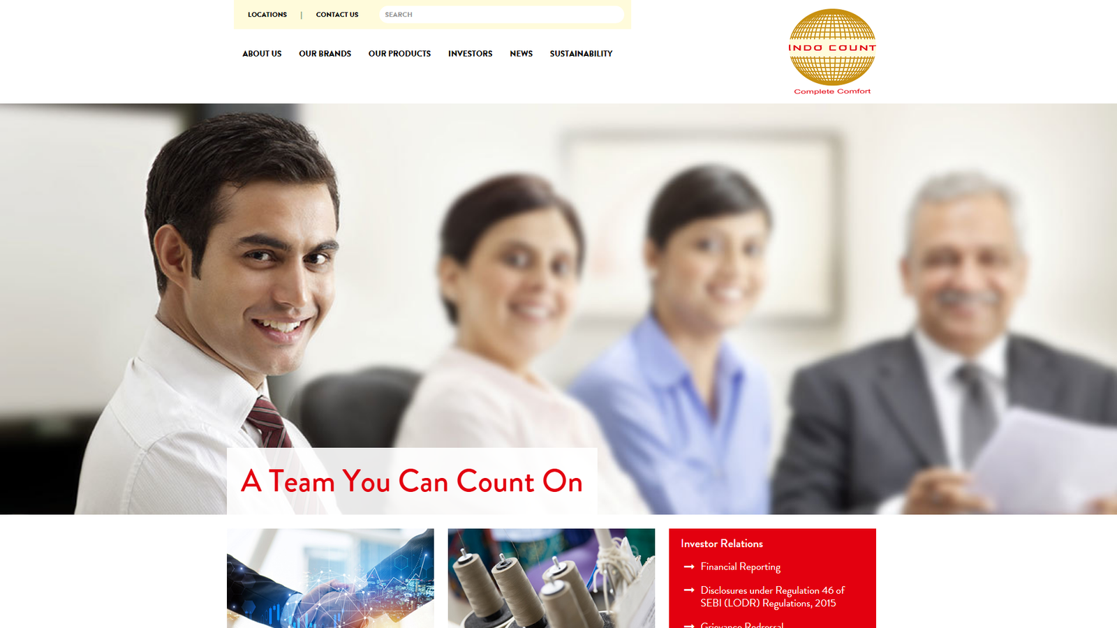 Indo Count Industries Ltd. cotton fabric bulk purchase