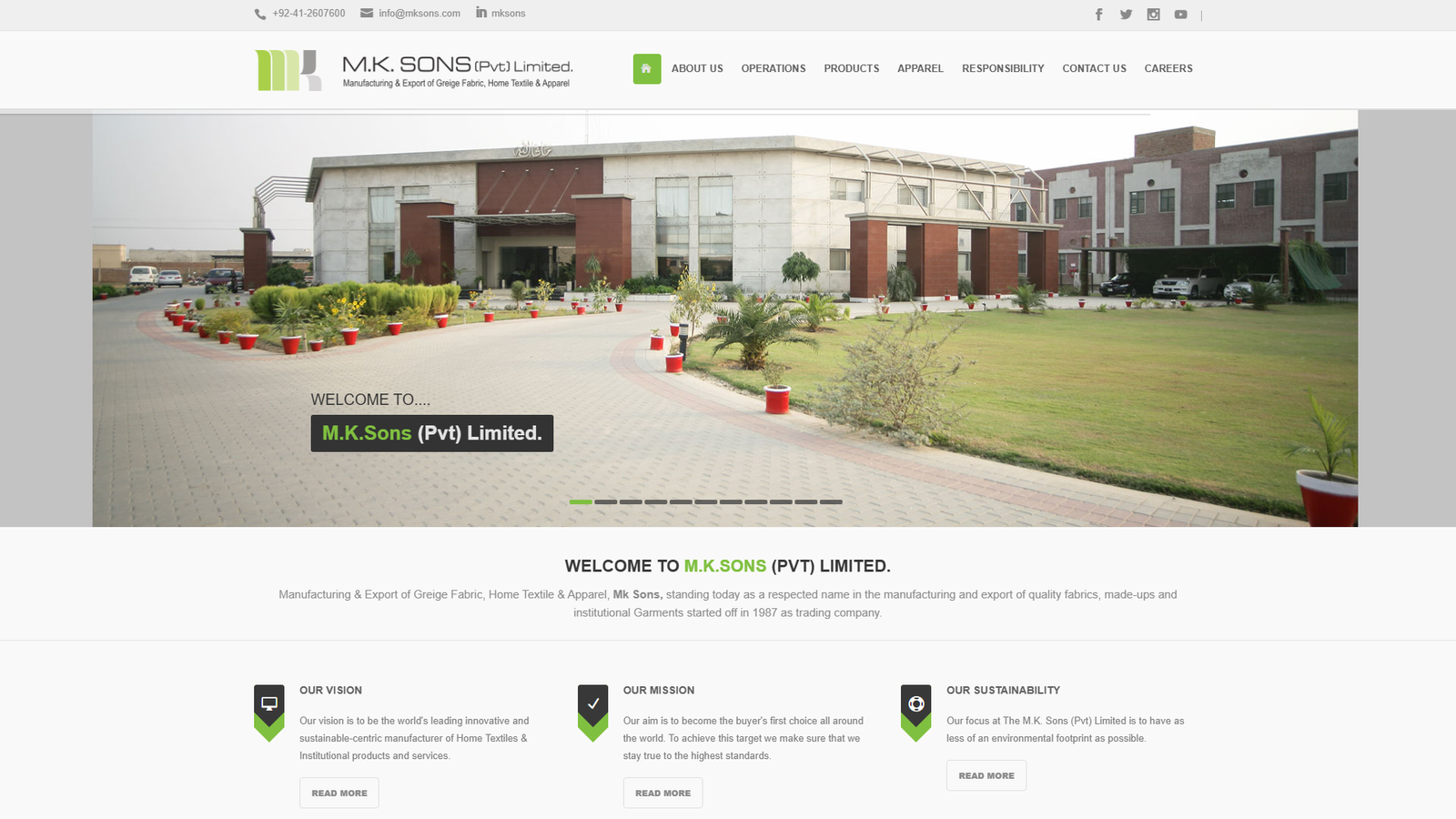 M.K. Sons (Pvt) Limited wardrobe suppliers Pakistan