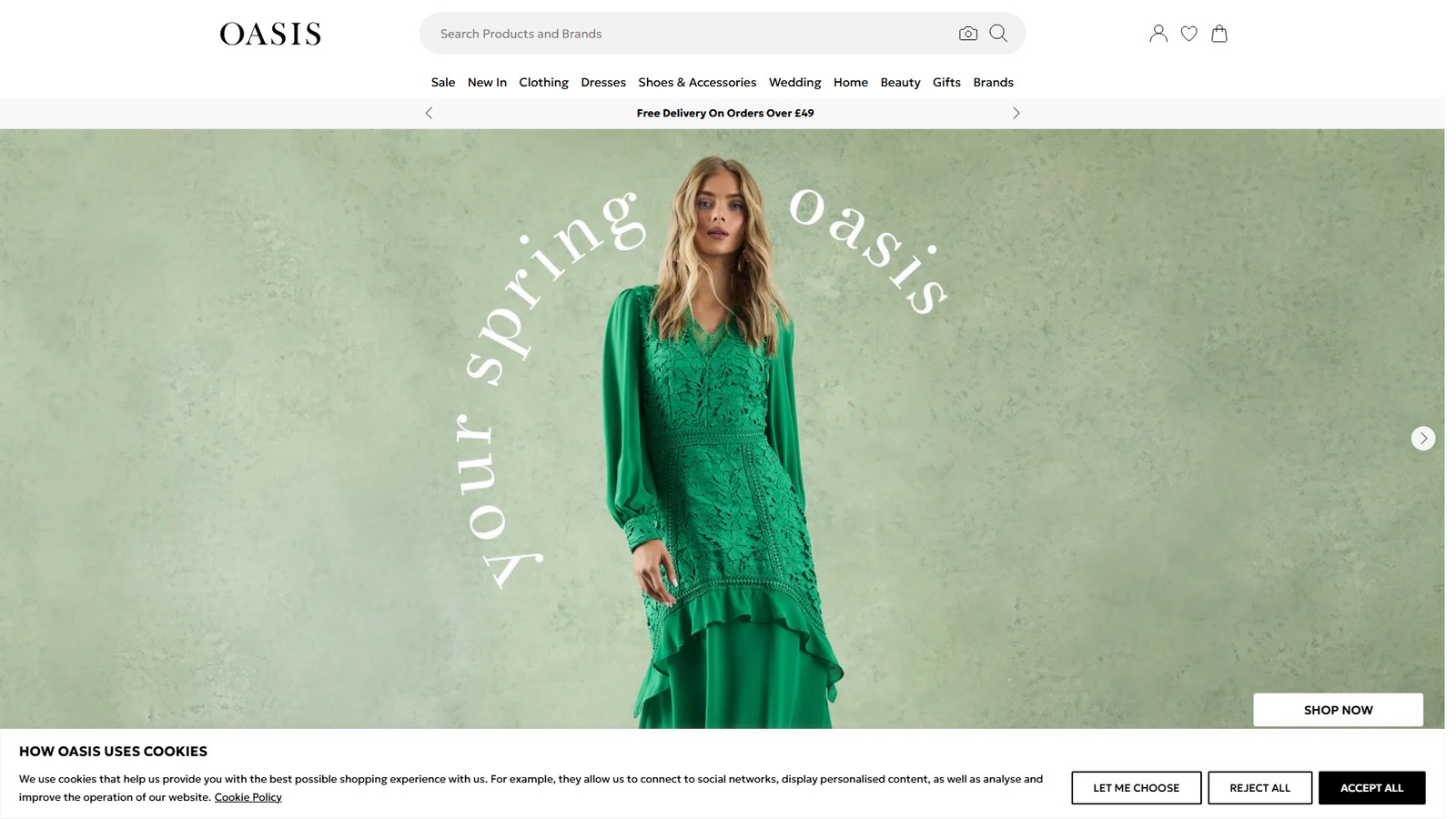 Oasis brand outlet store