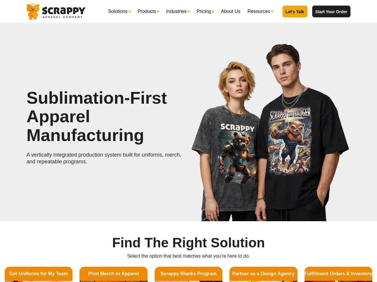 Scrappy Apparel wholesale embroidery products