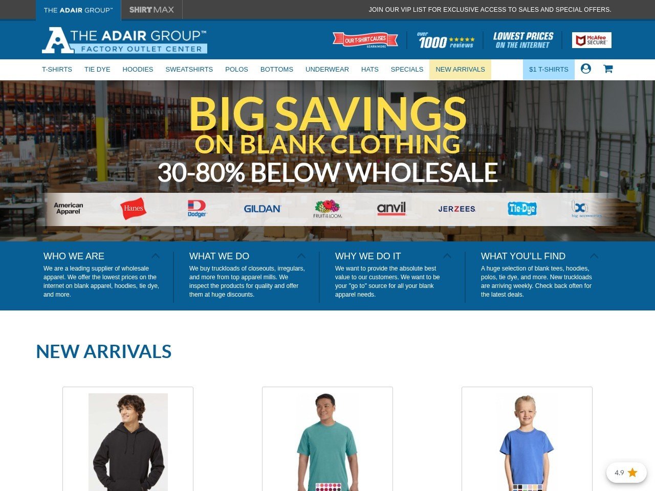 The Adair Group bulk apparel sourcing