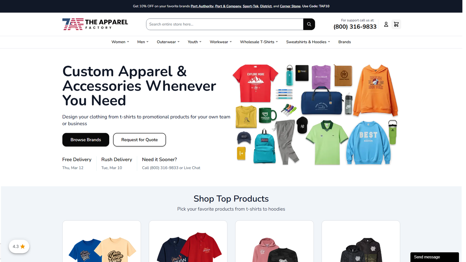 The Apparel Factory volume clothing retailers