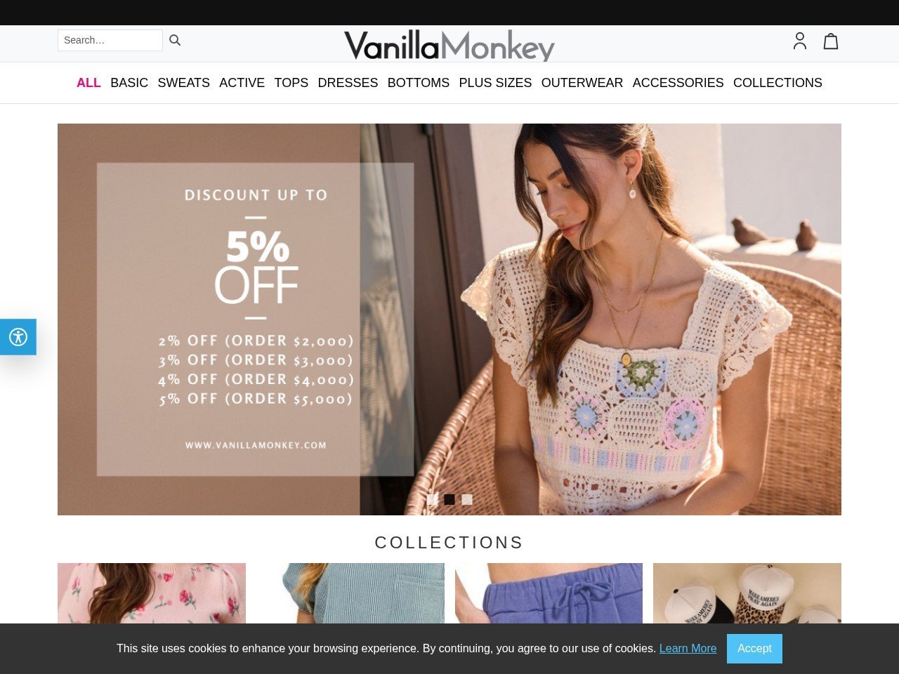 Vanilla Monkey chic boutique clothing