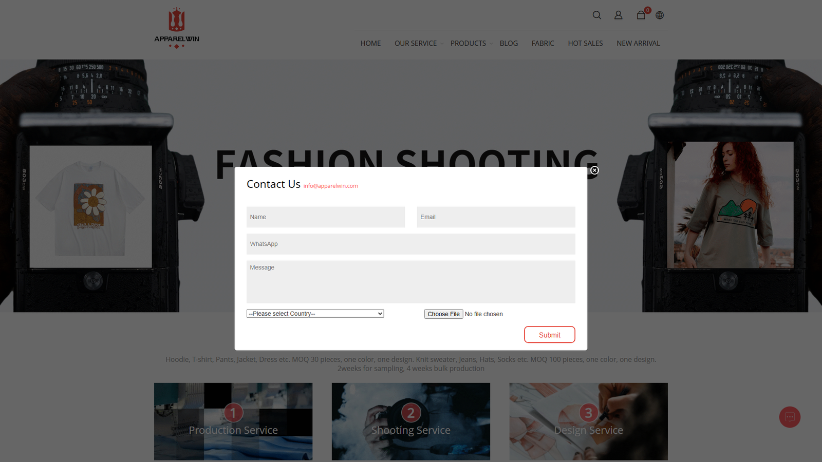 ApparelWin prototyping apparel service