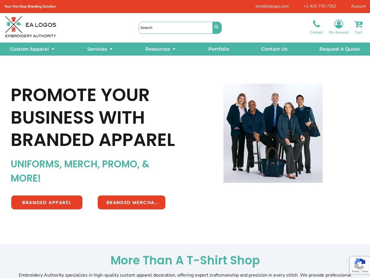 Embroidery Authority embroidered clothing supply