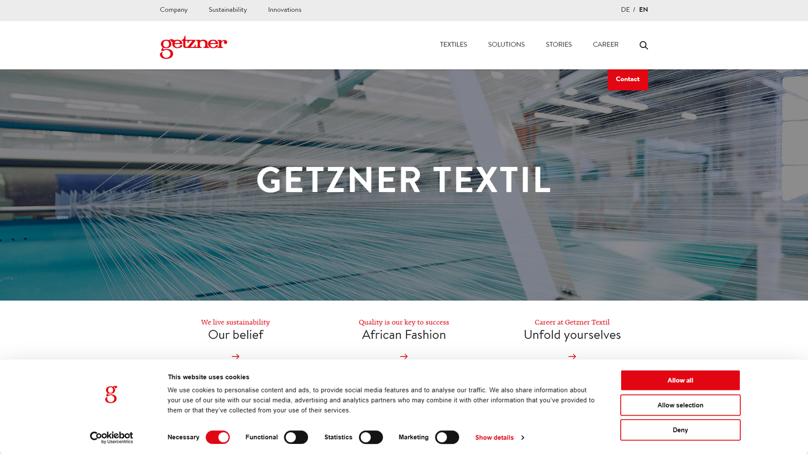 PONGS® Group fabric supply chain