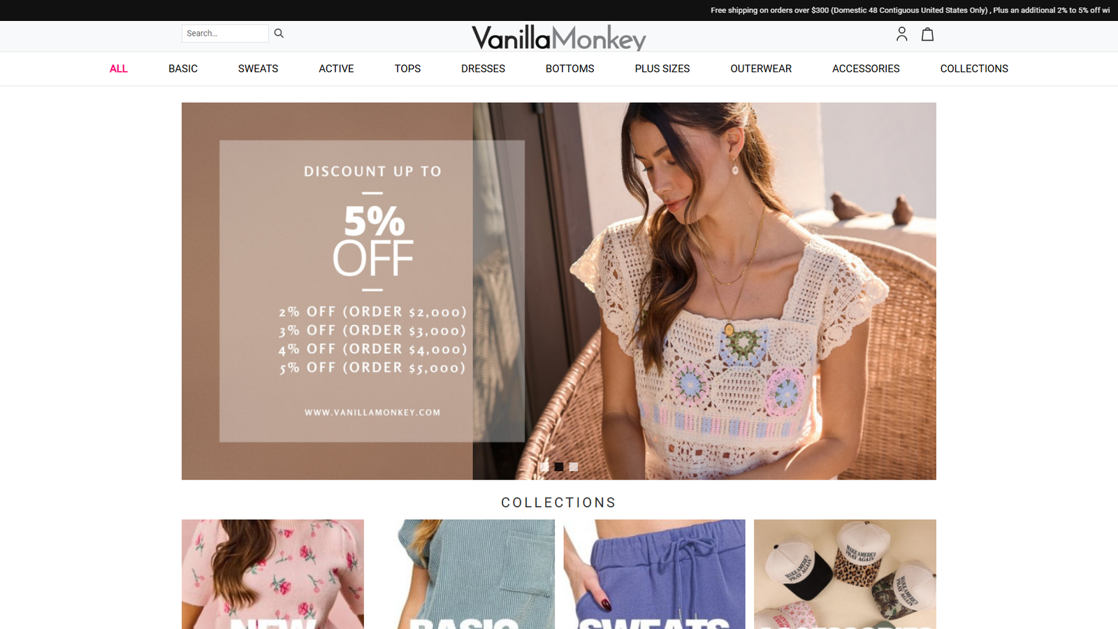 Vanilla Monkey exclusive wholesale outfits