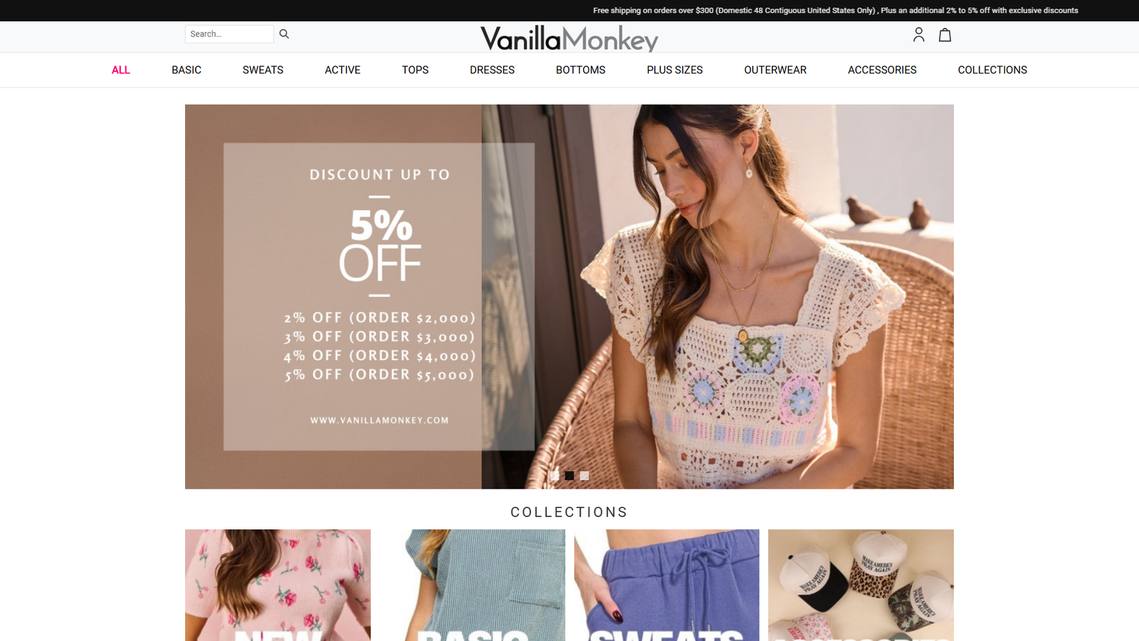 Vanilla Monkey retail clothing wholesalers
