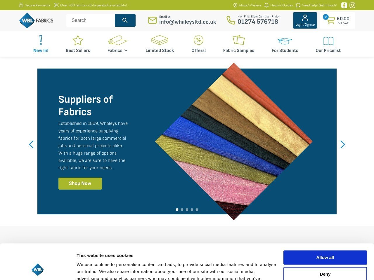 Whaleys Bradford Ltd cotton goods wholesale