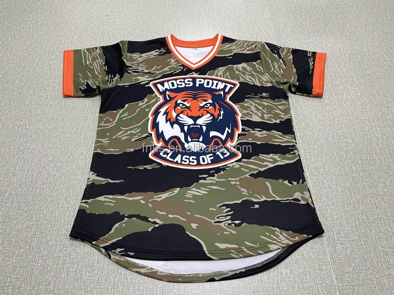 custom baseball jersey sublimated team button down pinstripe mesh — bb-jersey-8