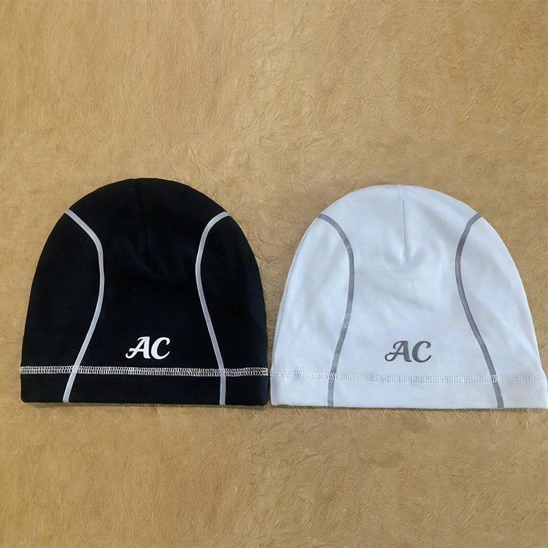 custom beanie knit hat cuffed pom winter beanie — headwear-beanie-24