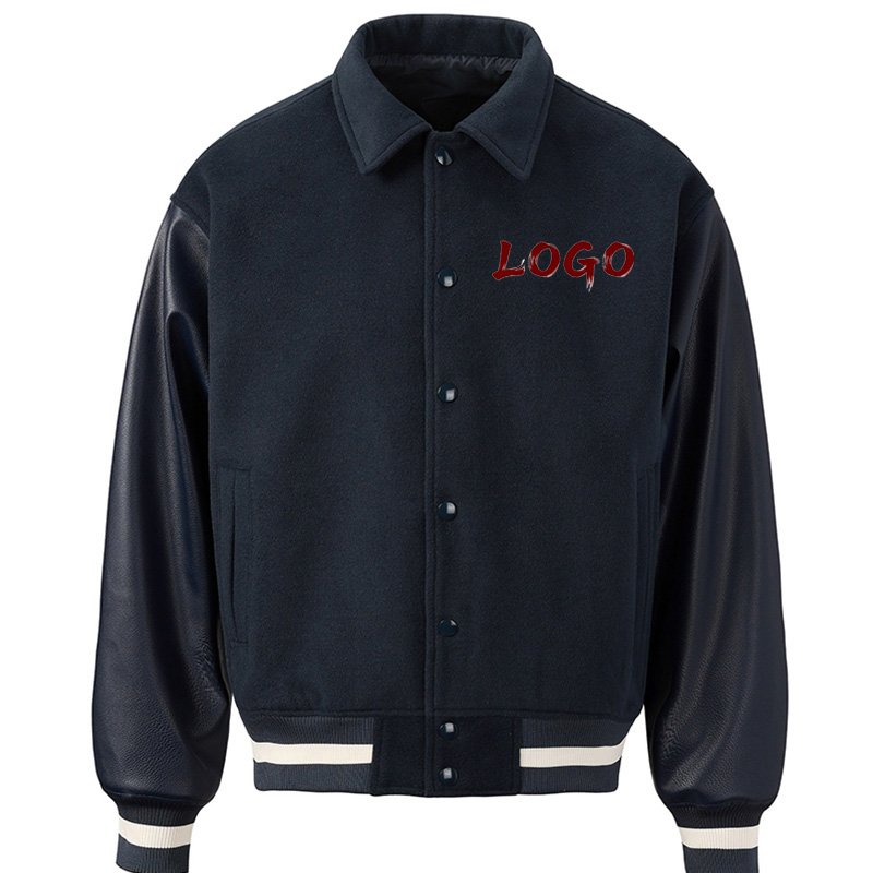 custom leather jacket biker faux suede leather jacket — jacket-leather-43