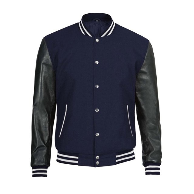 custom varsity letterman jacket wool body leather sleeves chenille — jacket-varsity-20