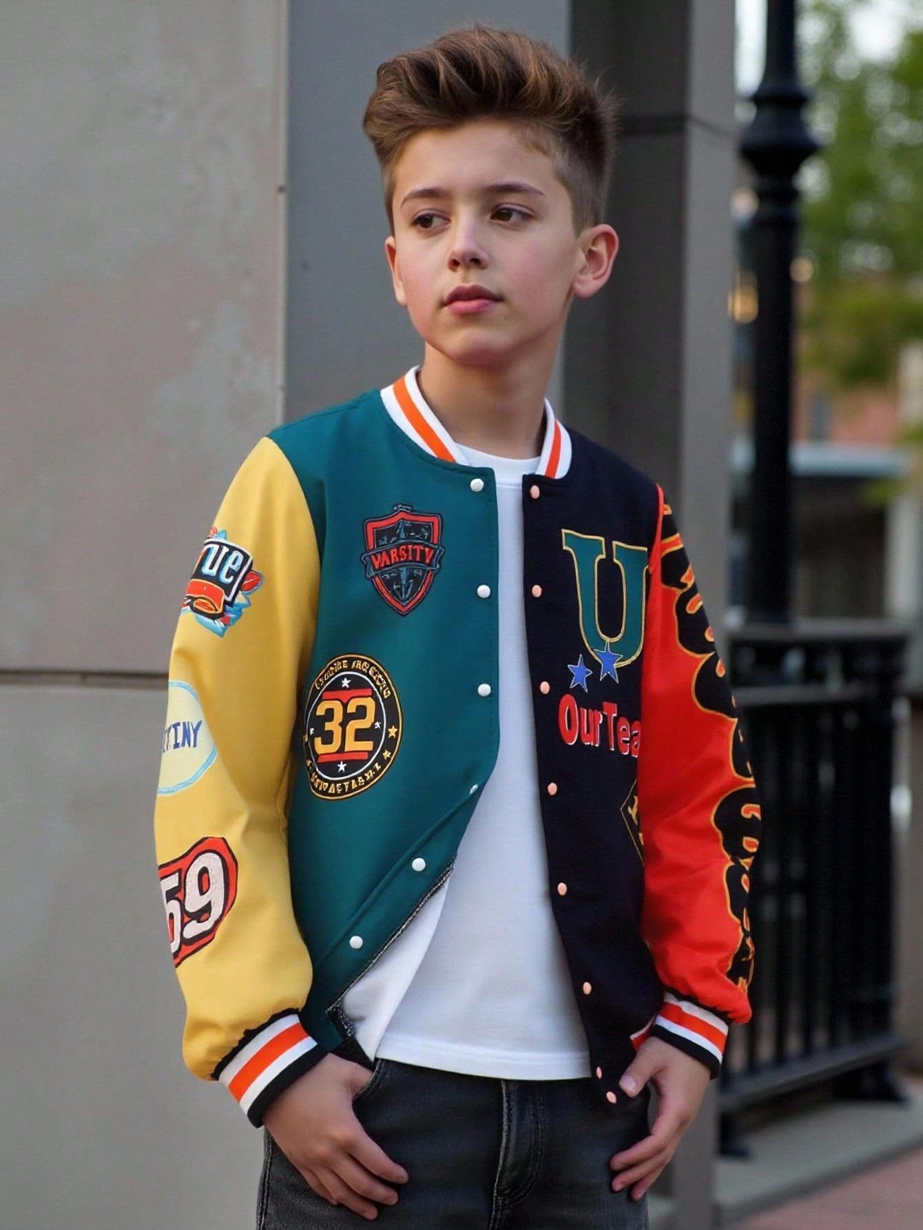 custom varsity letterman jacket wool body leather sleeves chenille — jacket-varsity-48